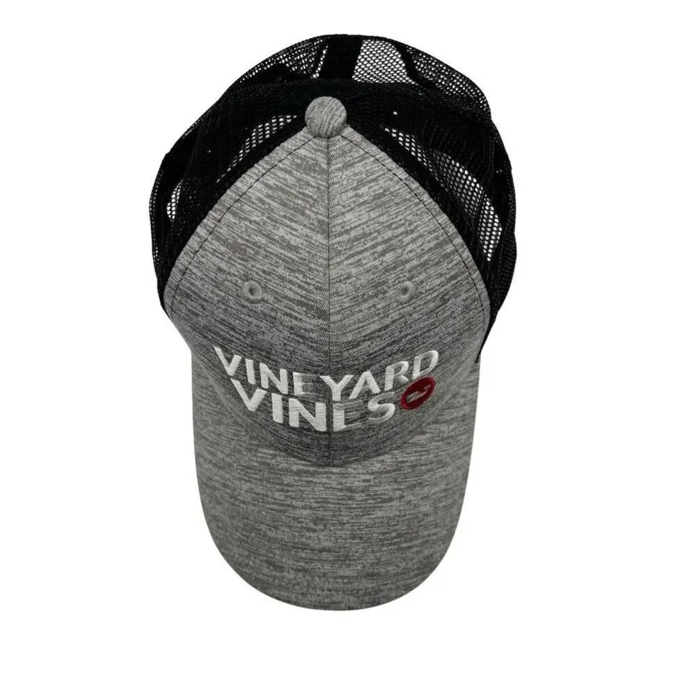 Vineyard Vines Spacedye Men's Mesh Trucker‎ Snapback Cap Gray/Black